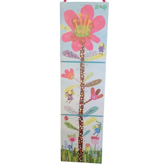 eeBoo Keepsake Floral Growth Chart with Milestone Stickers New Open Box - Picture 3 of 13